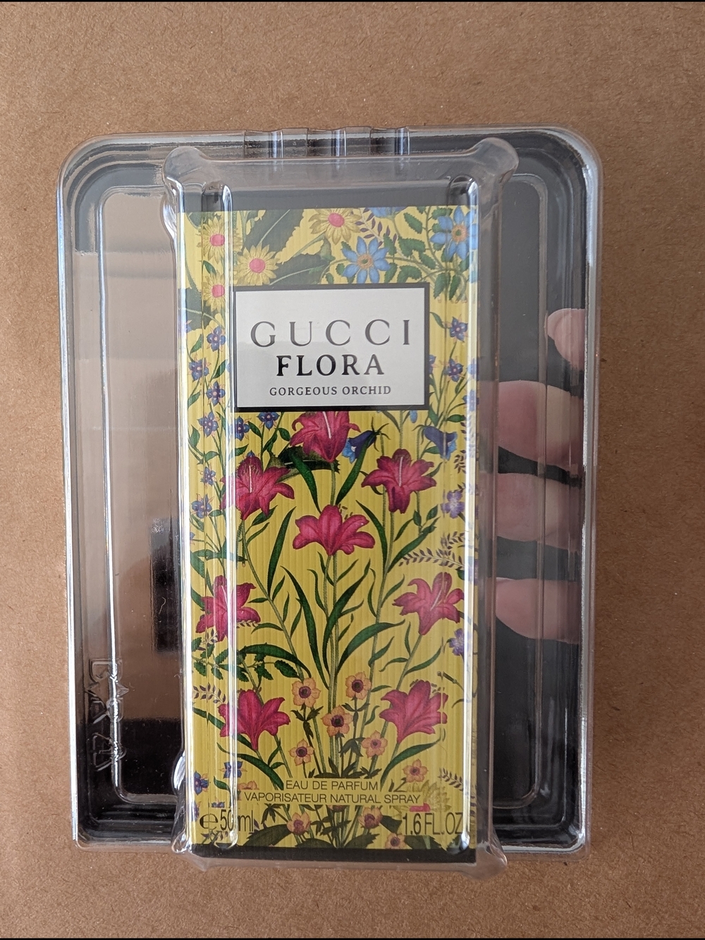 Gucci Flora Gorgeous Orchid Yellow Box with Pink Floral Design